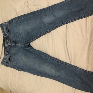 medium wash low rise skinny jeans